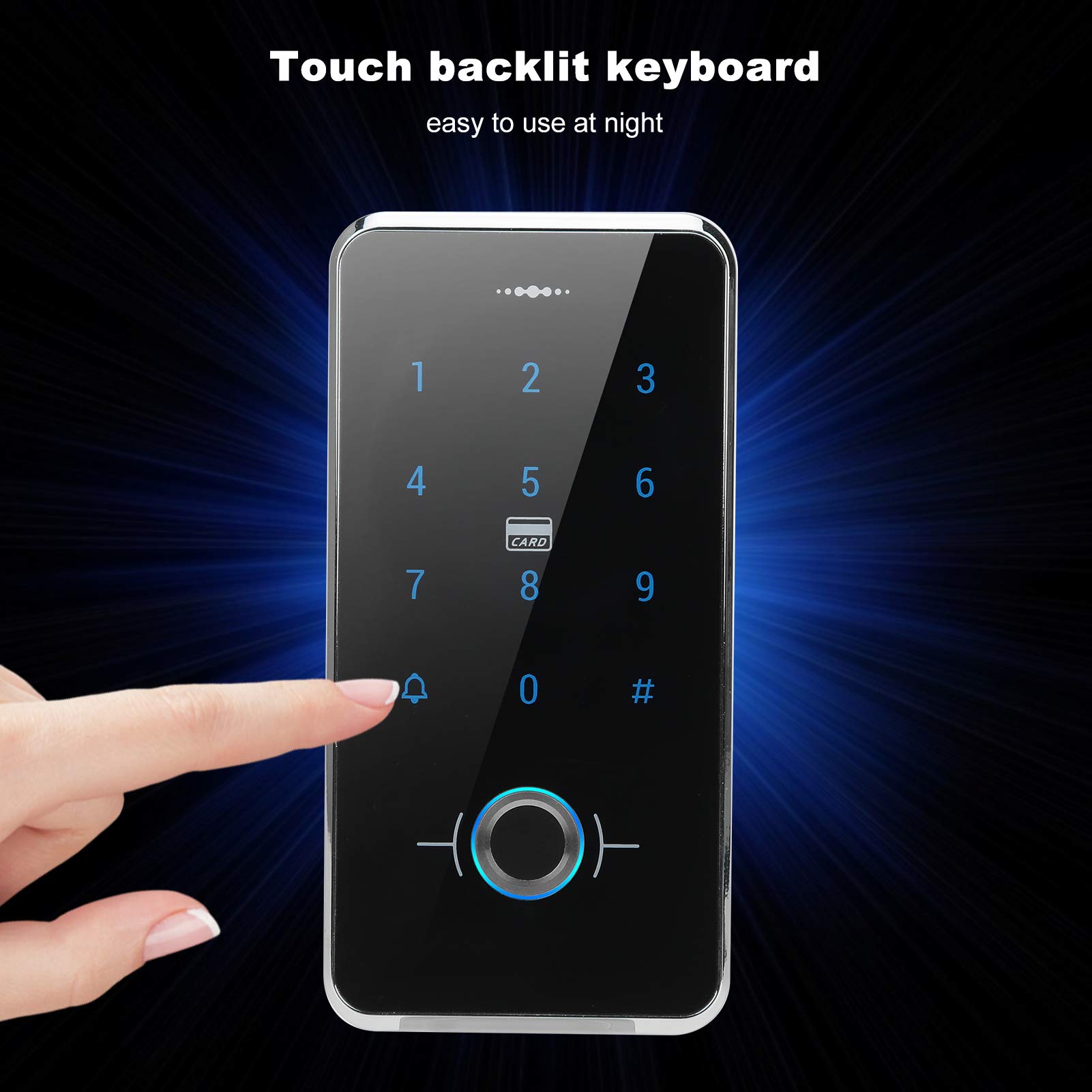 Waterproof Fingerprint Access Control Keypad - IP66 Rated Electronic Door Lock Opener with Remote Control for Home Security, Office Entry & Gated Communities (Ideal for Front Doors, Apartment Buildings & Commercial Gates)