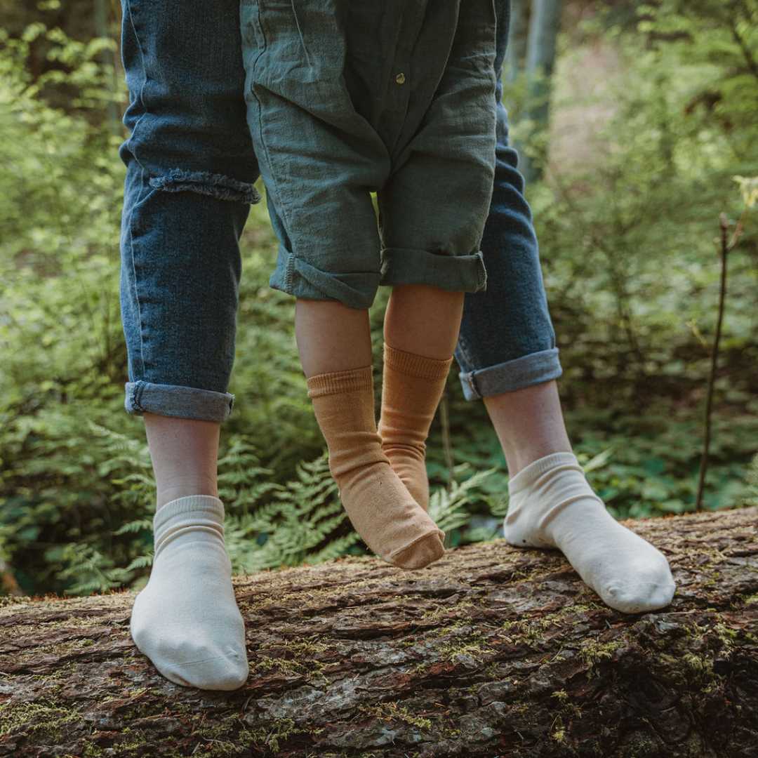 Pure White Kids' Socks 3-Pack - 98% Organic Cotton, Breathable & Hypoallergenic - Perfect for School, Play & Everyday Comfort