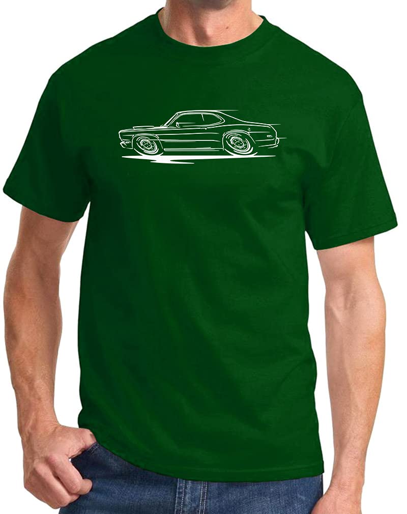 Vintage Plymouth Duster Redline Design Printed T-Shirt - Classic Car Enthusiast Apparel for Men & Women - Perfect for Car Shows, Cruises & Casual Wear