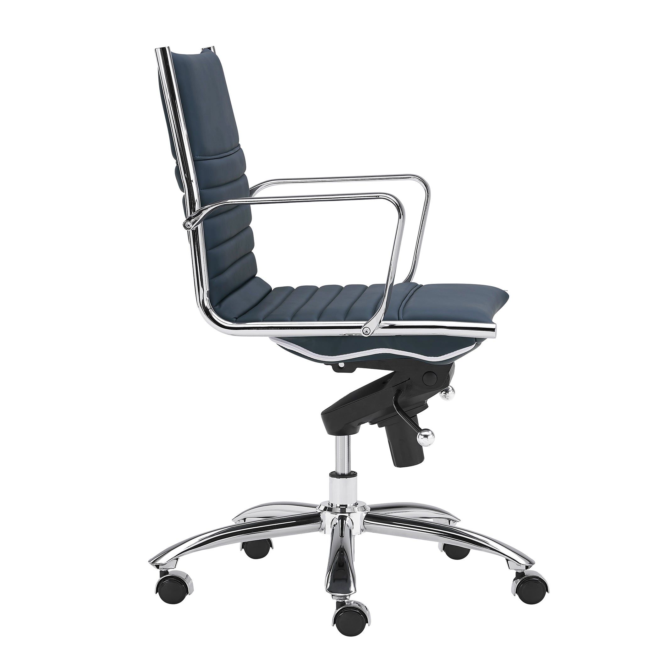 Dirk Low Back Office Chair with Chromed Steel Base - Ergonomic Mesh Desk Chair for Home & Office Workspaces - Perfect for Long Hours of Computer Work, Gaming, and Study Sessions