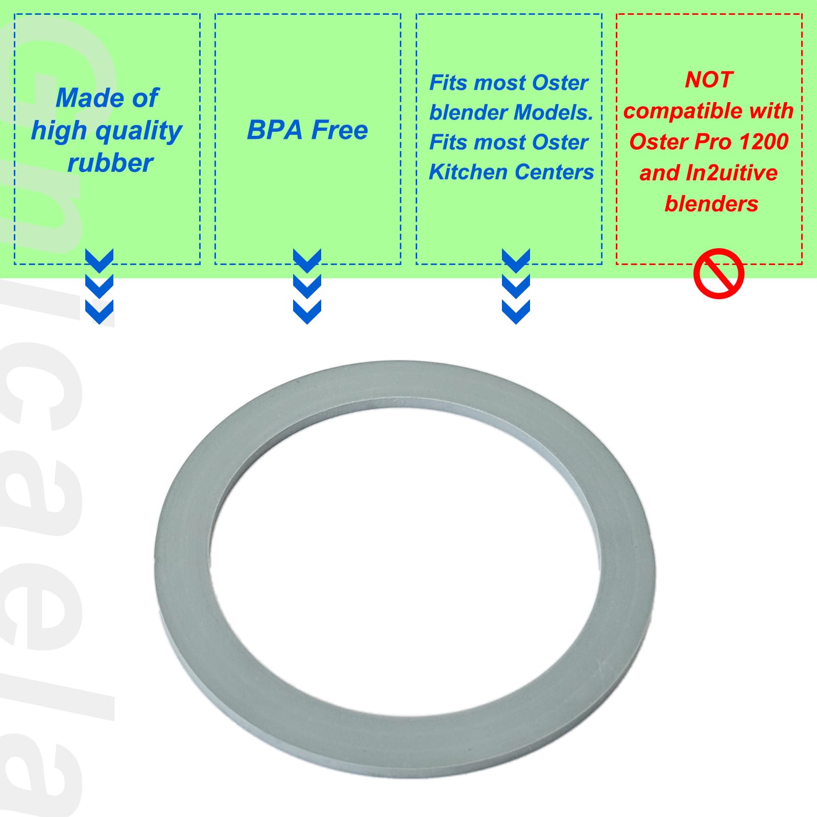 Oster Blender Gasket Replacement Parts - 4 Pack Rubber Seal Rings for Osterizer Blenders - Durable Blender Accessories for Smoothies, Juicing & Food Processing