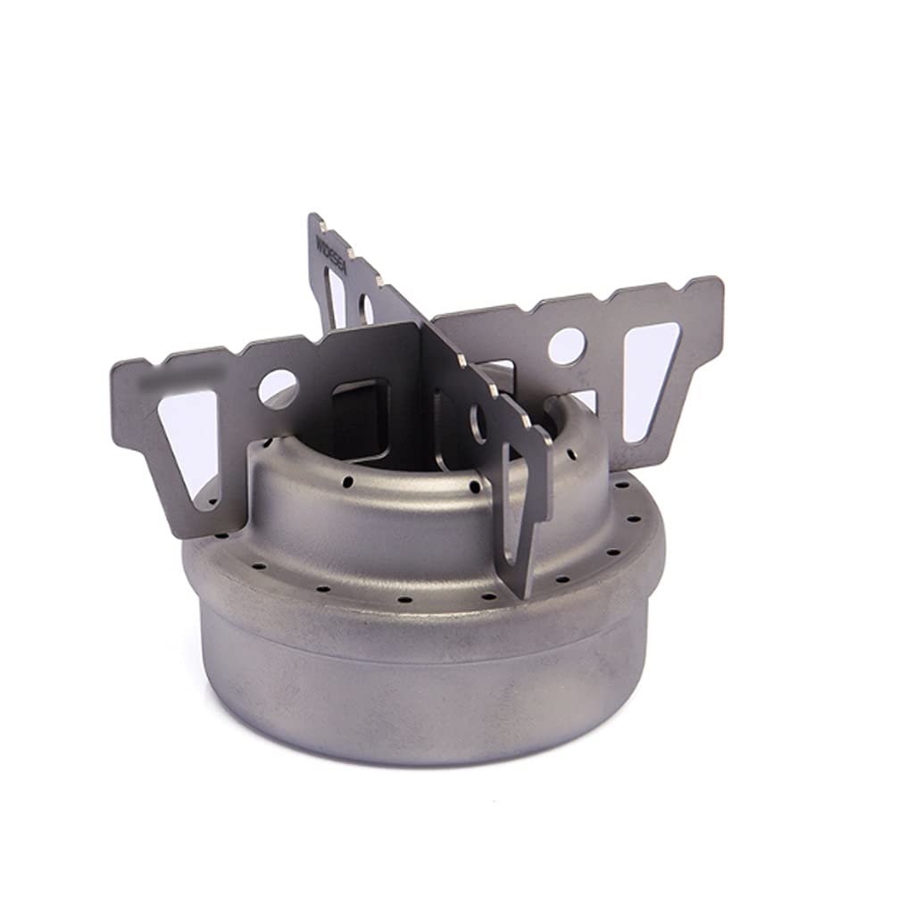 Titanium Camping Alcohol Stove - Portable Outdoor Spirit Burner with Cross Stand Rack Combo Set for Backpacking, Hiking & Survival Gear | Lightweight Cookware for Camping Trips, Emergency Preparedness & Outdoor Adventures