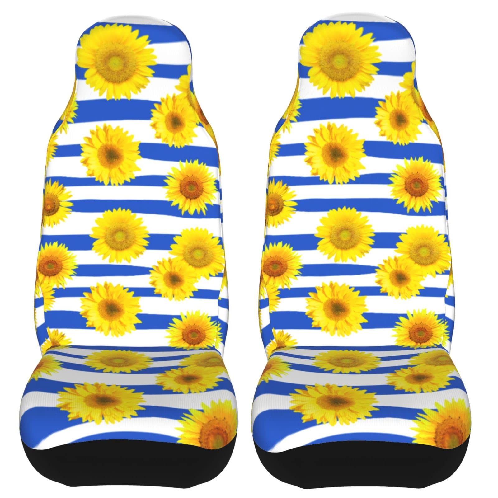 2 PCS Universal Car Seat Covers - Sunflower Pattern Vehicle Cushion Protectors for Cars, Trucks, SUVs & Vans | Durable Auto Interior Accessories for Comfort & Style | Perfect for Daily Commute, Road Trips & Family Travel