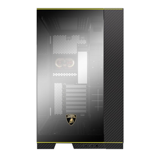 O11D EVO RGB PC Case - Lamborghini Edition - Premium Gaming Computer Case with RGB Lighting for Custom PC Builds - Perfect for Gaming Setups & Workstations
