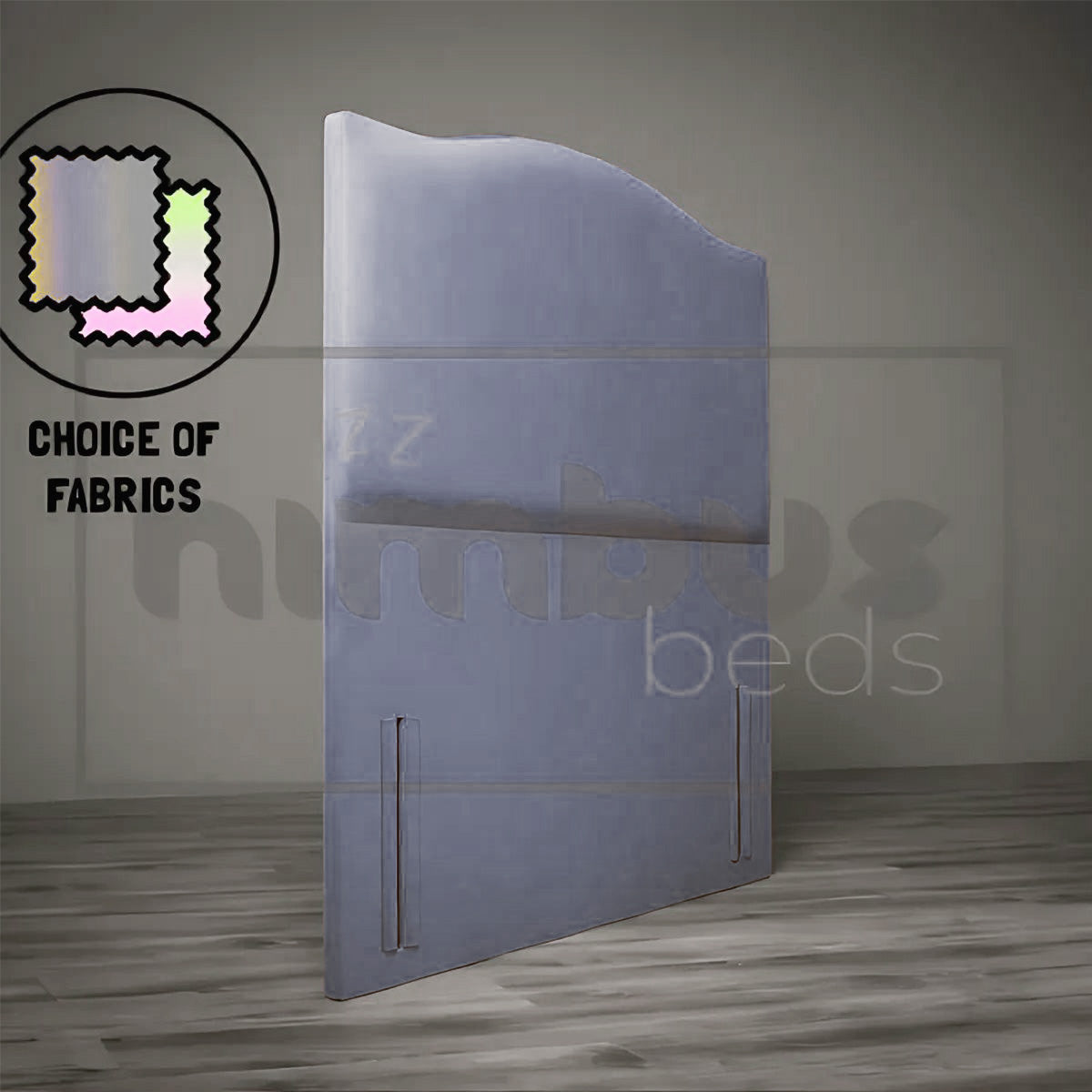 Modern Floor Standing Curve Studded Headboard - Queen Size Upholstered Bed Frame Headboard for Bedroom Decor - Perfect for Master Bedroom, Guest Room, and Apartment