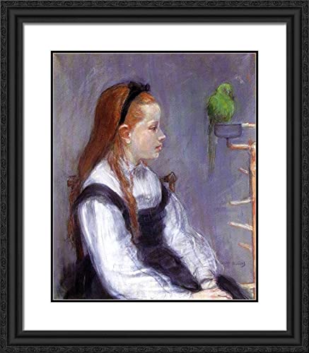 Black Ornate Wood Frame with Double Matting
