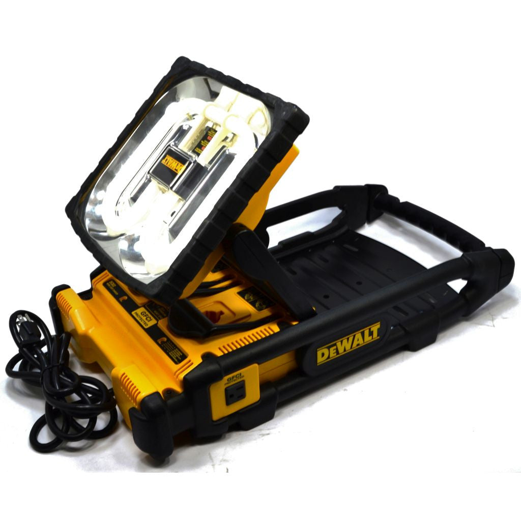 DEWALT DC022 Cordless or Corded Work Light - Bright LED Job Site Lighting for Construction, Garage, and Outdoor Use