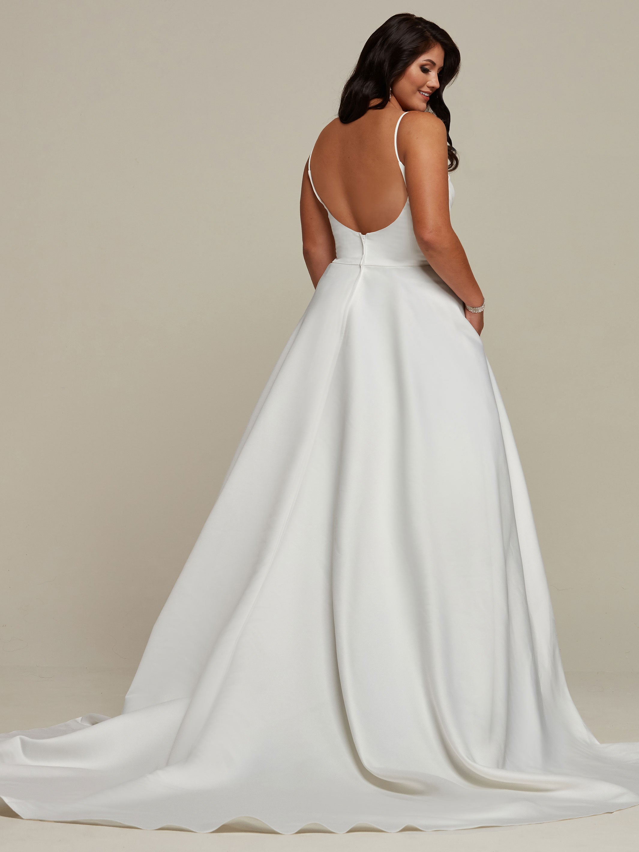Elegant Melanie Satin Ball Gown with Spaghetti Straps & Scoop Back - Perfect for Prom, Wedding, and Formal Events