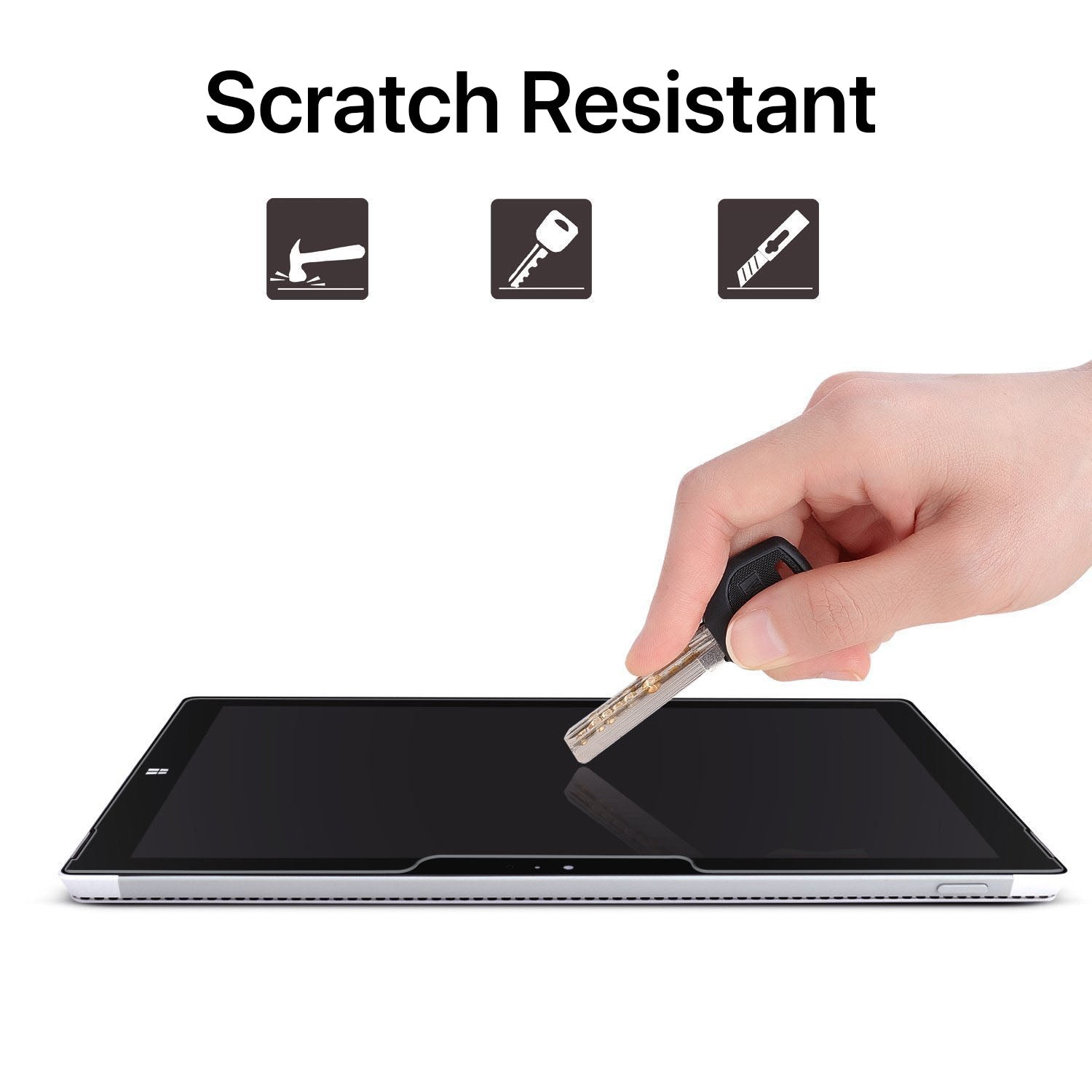 Premium Tempered Glass Screen Protector for Microsoft Surface Pro 7/6/5/4/3/X - 9H Hardness, HD Clear, Anti-Scratch & Bubble-Free - Perfect for Work, Travel & Entertainment