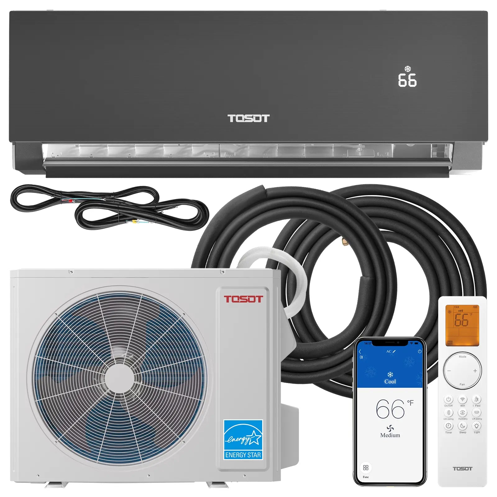 Aoraki 24.5 SEER2 18,000 BTU Ductless Mini Split Heat Pump Air Conditioner with ERV System - Perfect for Home, Office, and Small Business Cooling & Heating