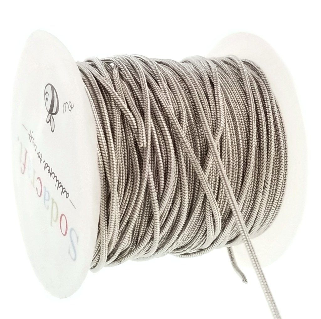 Platinum Plated Silver Brass Snake Chain Round Mini Spool - 1.2mm Jewelry Making Supplies for Necklaces, Bracelets & DIY Crafts | Perfect for Beading, Pendants & Handmade Accessories