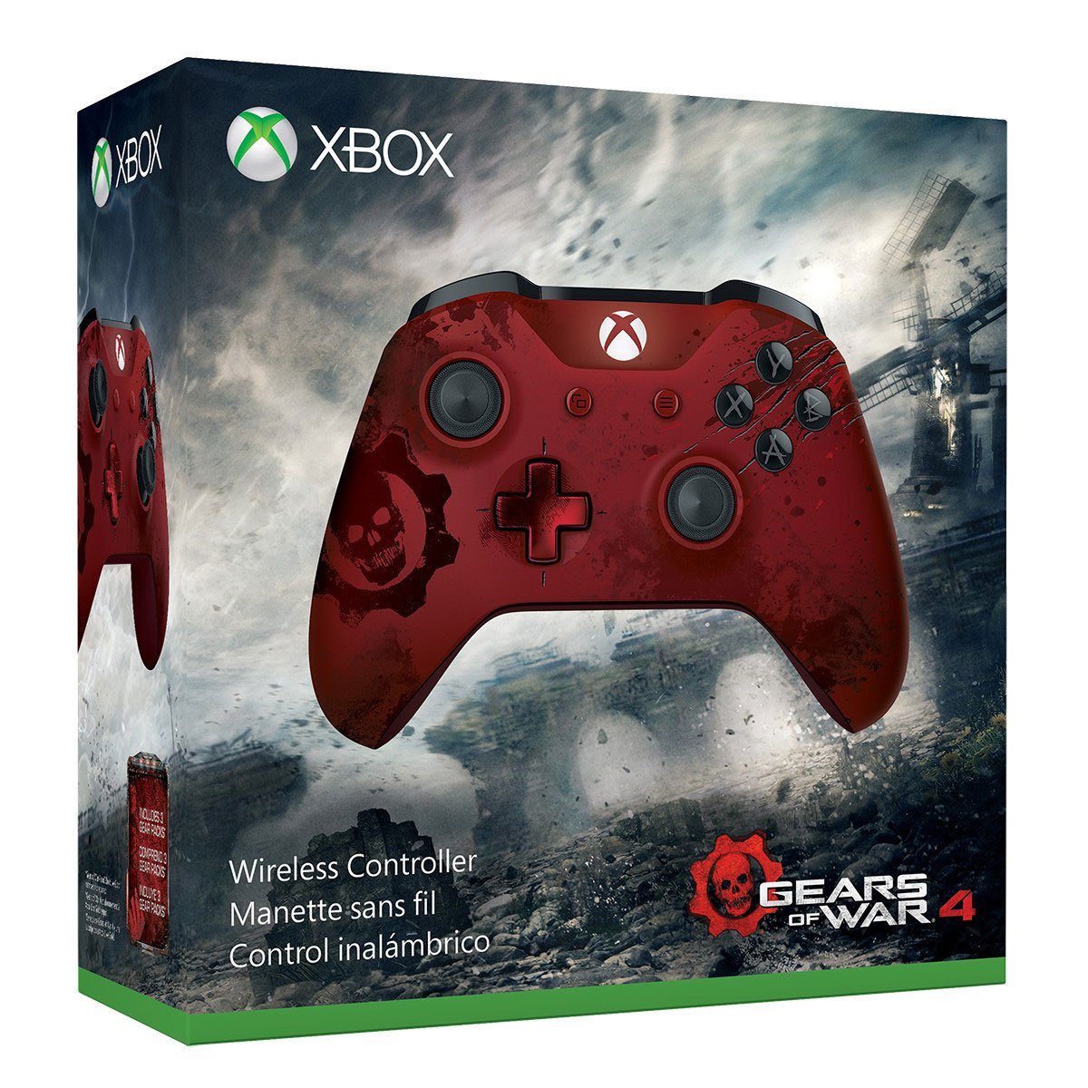 Xbox Wireless Controller - Gears of War 4 Crimson Omen Limited Edition (Renewed) | Official Microsoft Gamepad for Xbox One & Series X/S | Perfect for Gaming, Streaming & Competitive Play