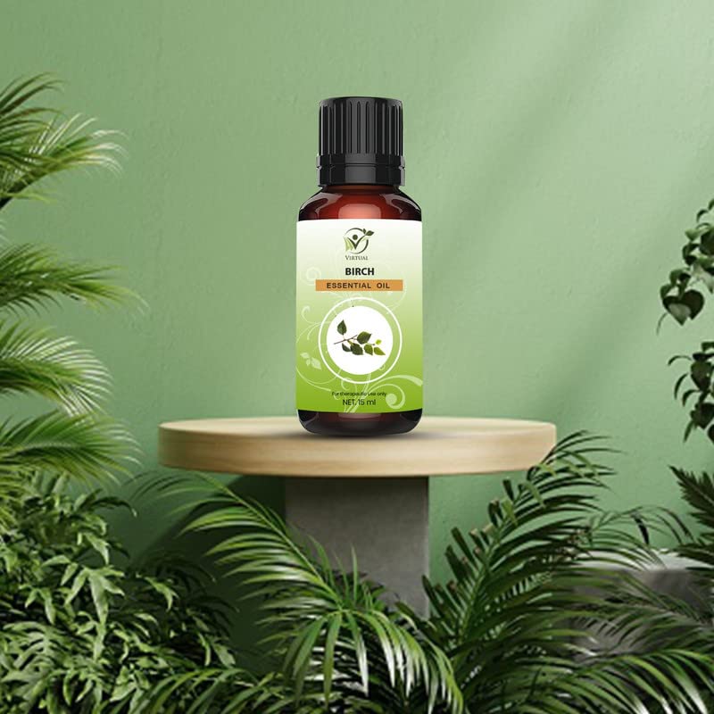 Pure Natural Undiluted Birch Essential Oil 15ml - Therapeutic Grade for Aromatherapy, Hair & Skin Care | Perfect for Massage, Diffusers & DIY Beauty Products
