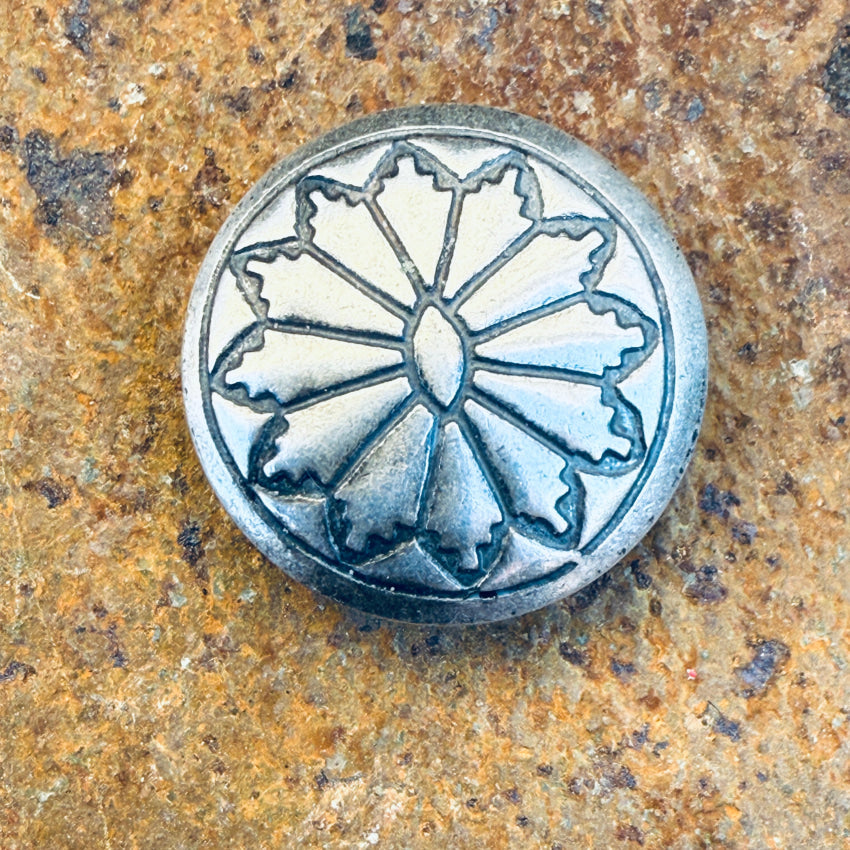 Vintage Navajo Sterling Silver Concho Button Cover - Handmade Native American Jewelry for Western Fashion & Boho Style Outfits