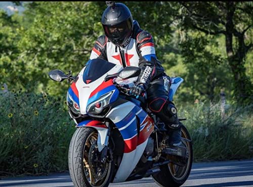 Motorcycle Quantum One Piece Leather Racing Suit - CE Approved Armor Protection (Size S) | High-Performance Track & Street Riding Gear for Men