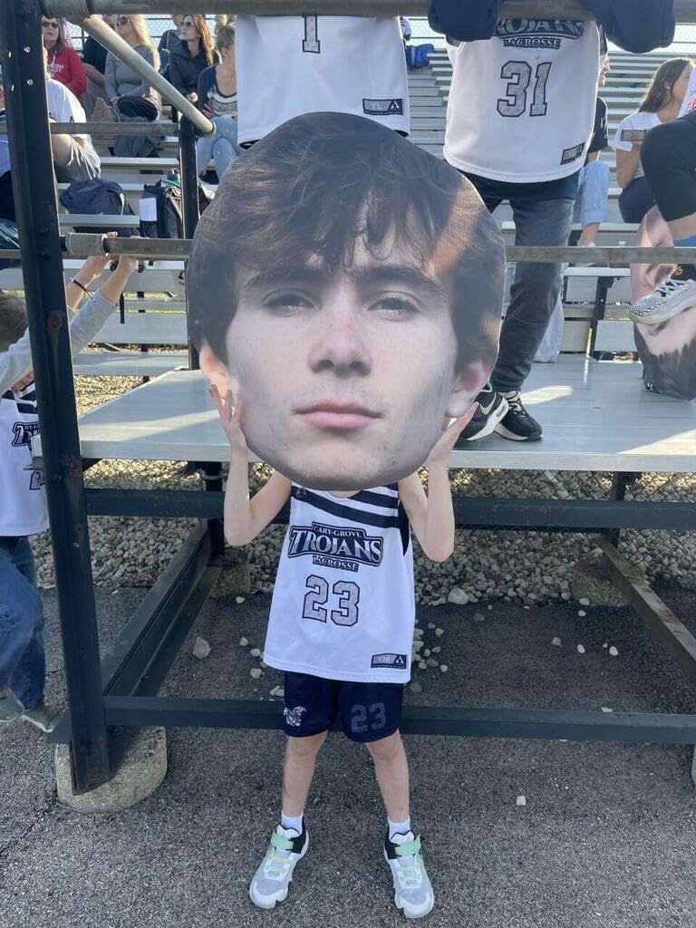 Custom Giant Big Heads Yard Signs - Outdoor Lawn Decorations for Sports Events (Set of 3 with 2 Stakes Each) | Perfect for Football Tailgates, Birthday Parties & Team Spirit Celebrations