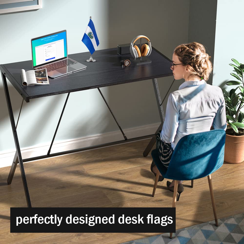 El Salvador Flag - Mini Desk & Table Flag for Home, Office Decor - Perfect for World Cup, Independence Day & Cultural Events