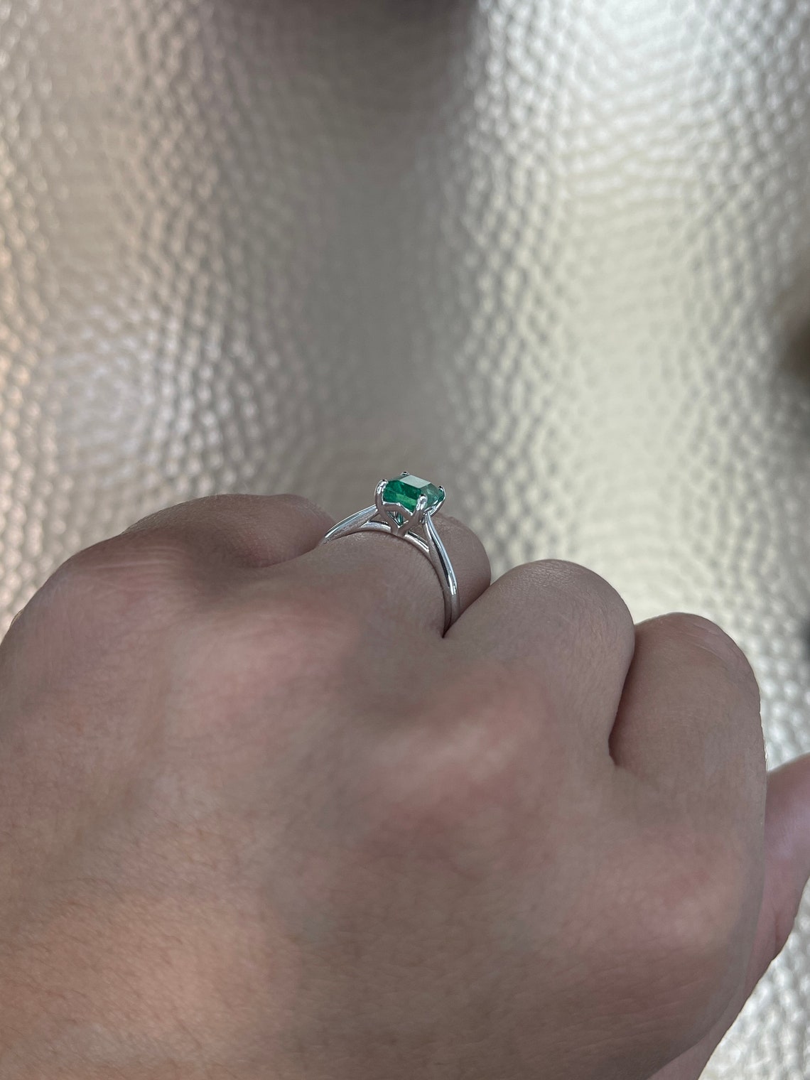 1.78 Carat Natural Emerald Cut Solitaire Engagement Ring in 14K White Gold - Perfect for Proposals, Weddings & Anniversary Gifts