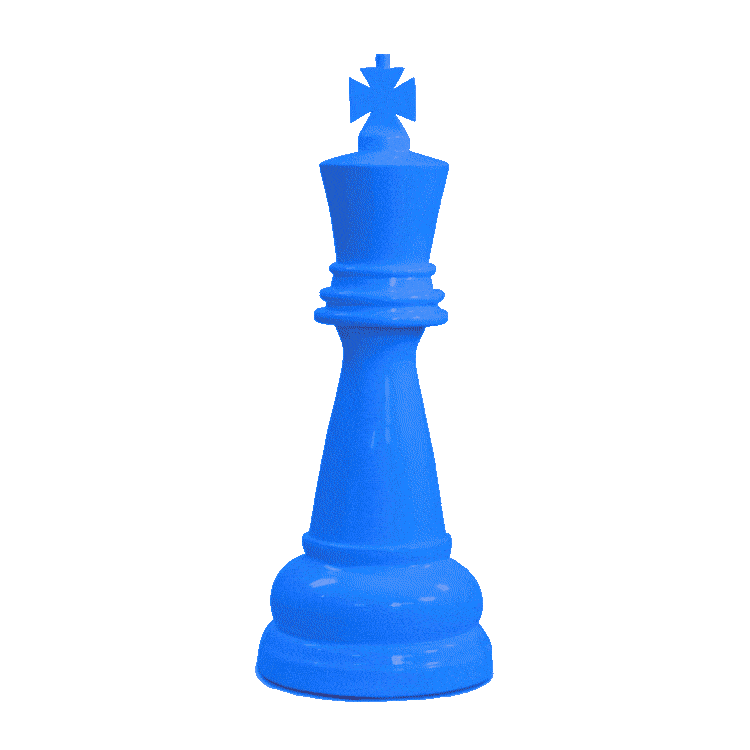 36 Inch Giant Fiberglass Chess King Piece - MegaChess Custom Outdoor & Indoor Game Set for Gardens, Parks, and Events