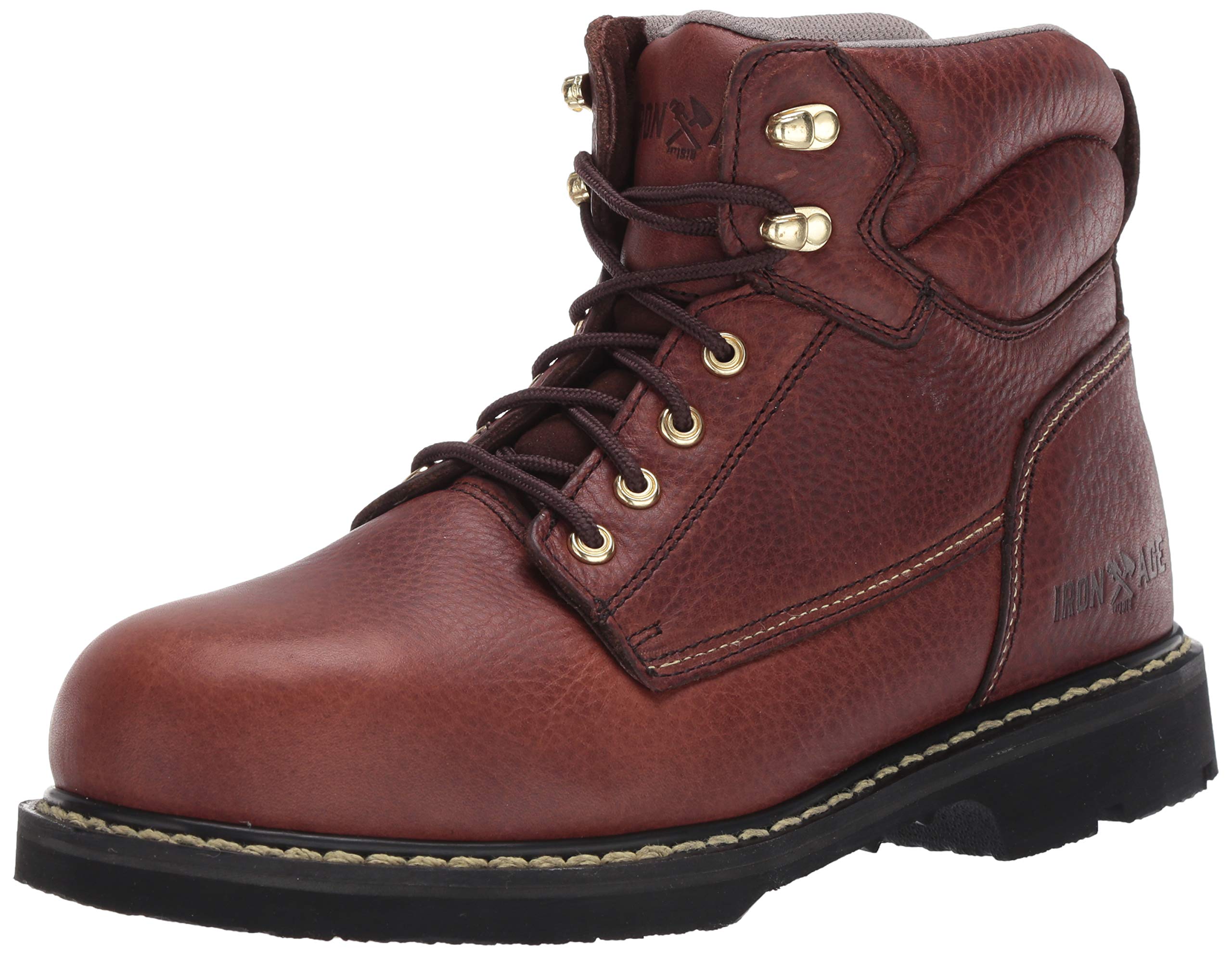 Iron Age Men's 6-Inch Puncture Resistant Work Boots - Steel Toe Industrial Safety Shoes for Construction, Warehouse & Outdoor Work