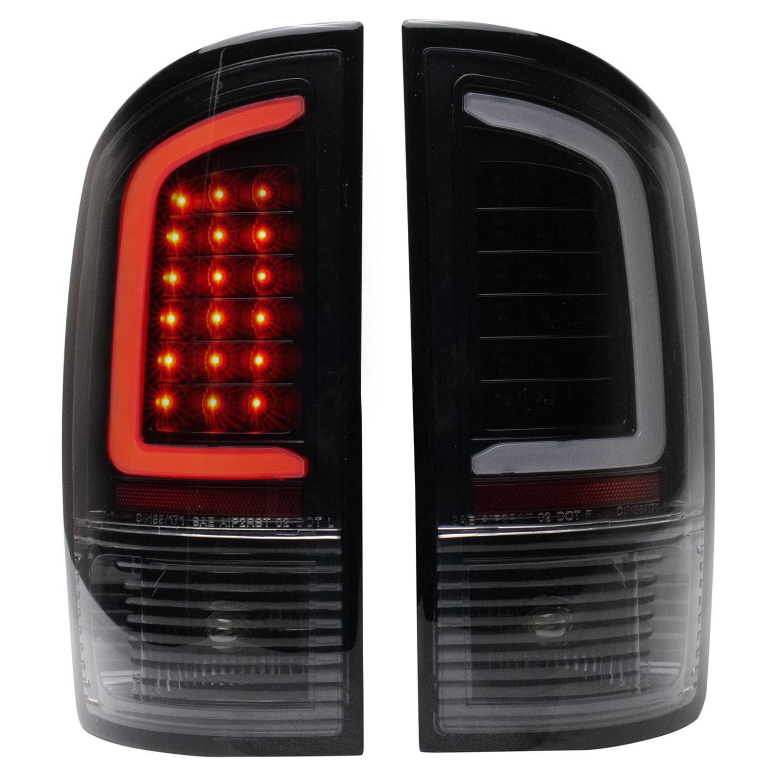 TRQ Rear Tail Lights Replacement Set for 2002-2006 Dodge Ram 1500/2500/3500 - CH2800147 & CH2801147 - Perfect for Night Driving & Enhanced Safety