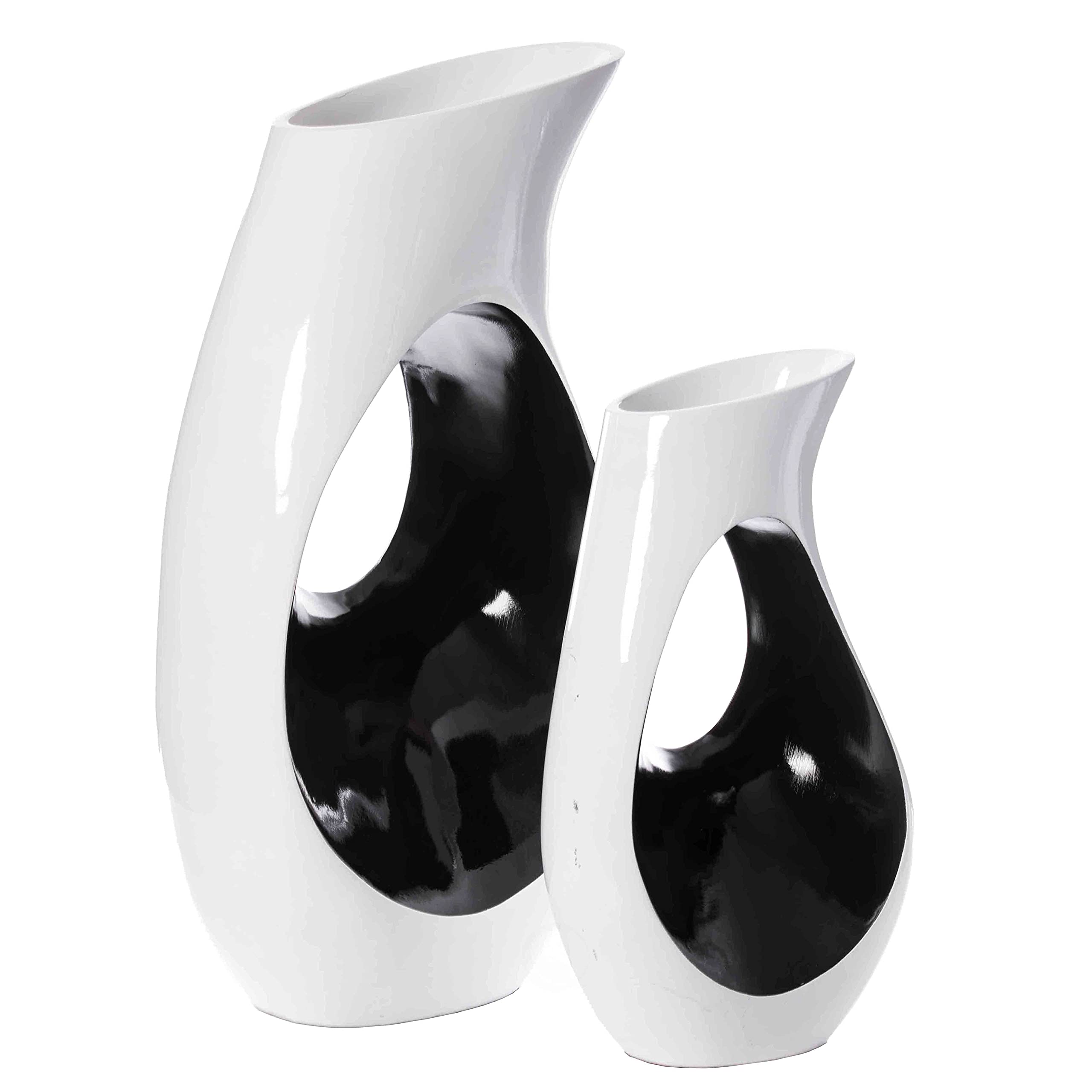 Modern White Trumpet Floor Vase - 24