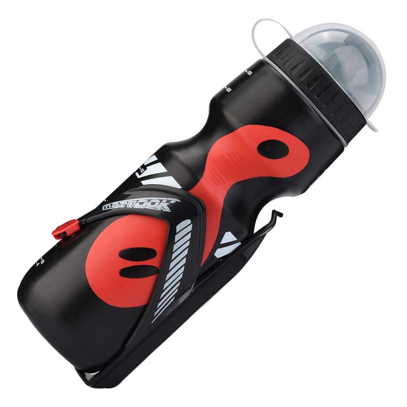 Yosoo 650ML Bike Water Bottle - Leakproof Cycling & Sports Water Bottle with Cage for Mountain Bikes, Road Bikes, Triathlon & MTB - Perfect for Outdoor Workouts, Gym & Hiking