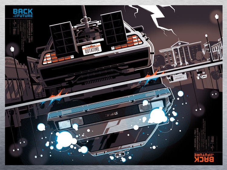 Back to the Future Metal Variant Poster - Whalen Official Licensed Movie Wall Art for Home Theater & Office Decor - Perfect for Sci-Fi Fans & 80s Nostalgia Collectors