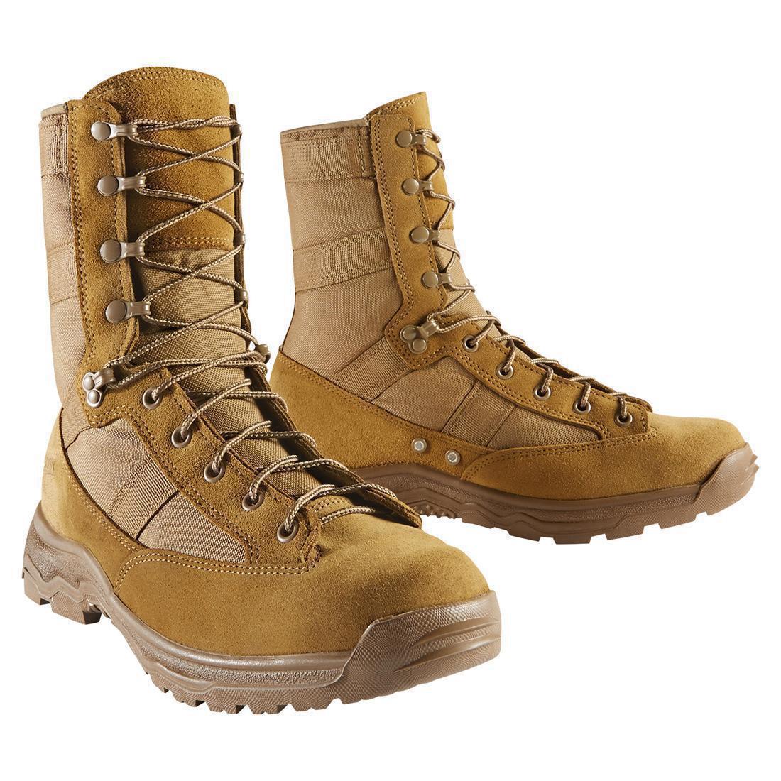 Reckoning 8 Hot Military Boots in Coyote Brown - Tactical Combat & Outdoor Hiking Footwear for Men