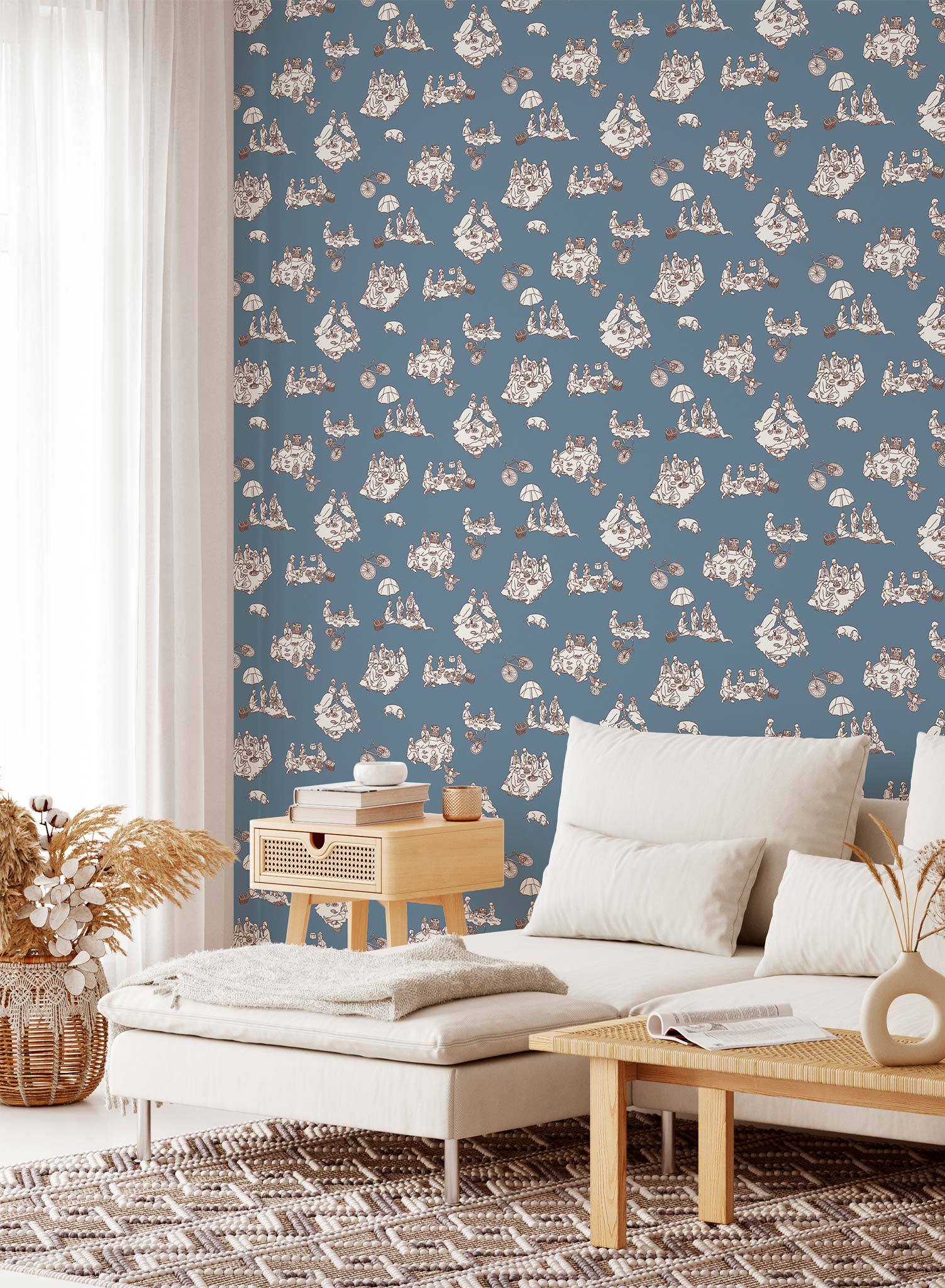 La Fontaine Wallpaper - Premium Peel and Stick Wallpaper for Home Decor | Perfect for Living Rooms, Bedrooms & Nursery