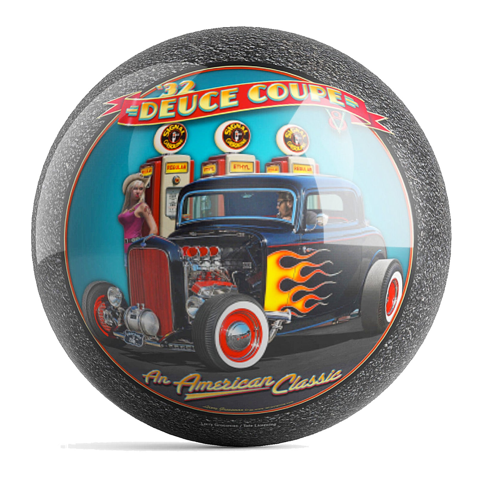 OnTheBallBowling American Classic Bowling Ball by Larry Grossman - Professional Tournament Bowling Equipment for League Play & Practice