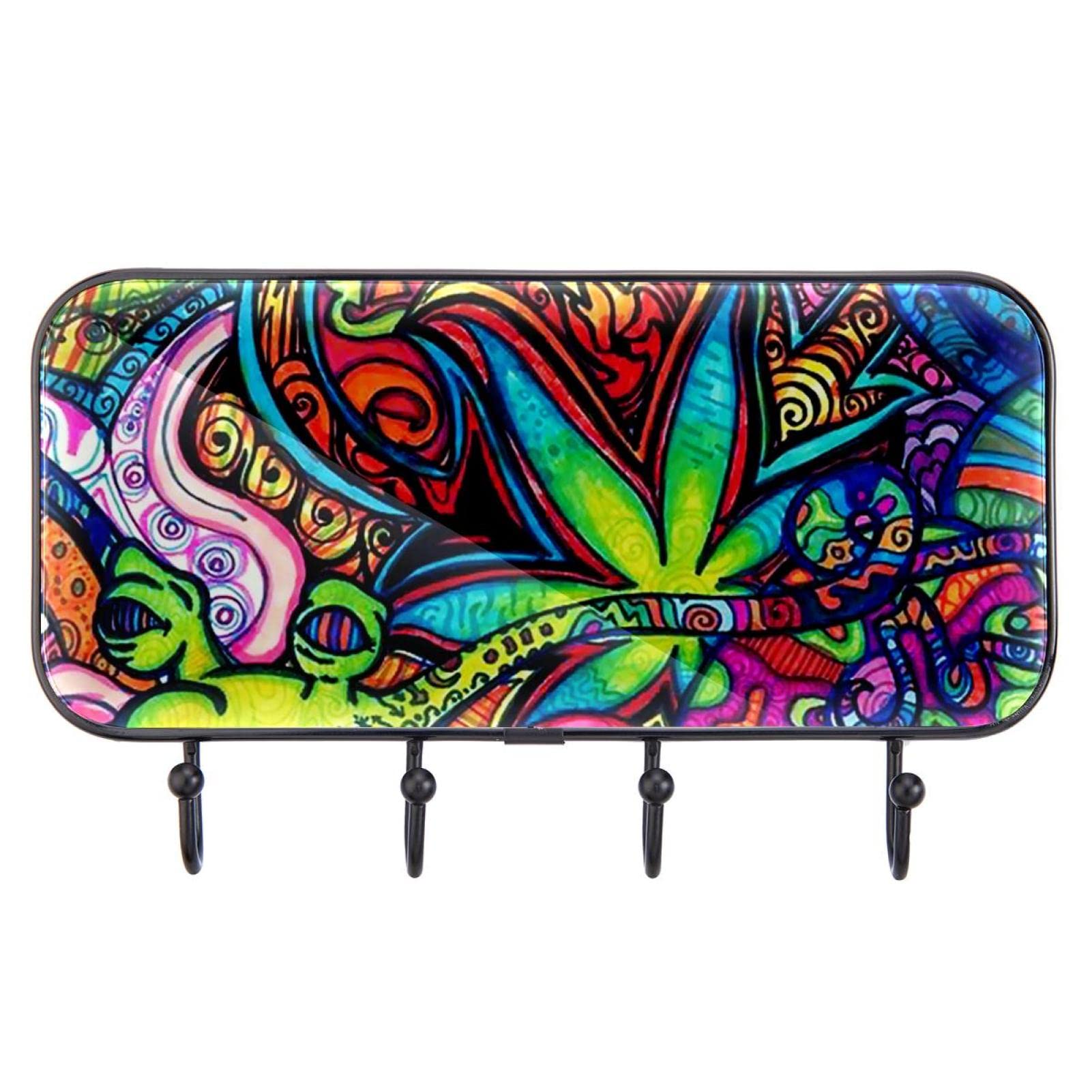 GIAPB Adhesive Wall Hooks - Colorful Flower Design for Hanging Decor, Keys, Towels & More - Strong Sticky Hooks for Home, Office & Dorm Organization