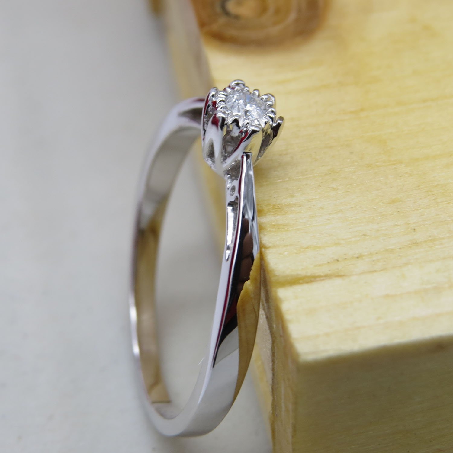0.07ct Round Diamond Solitaire Engagement Ring for Women - Sterling Silver Promise & Bridal Ring - Perfect for Proposals, Anniversaries & Special Occasions