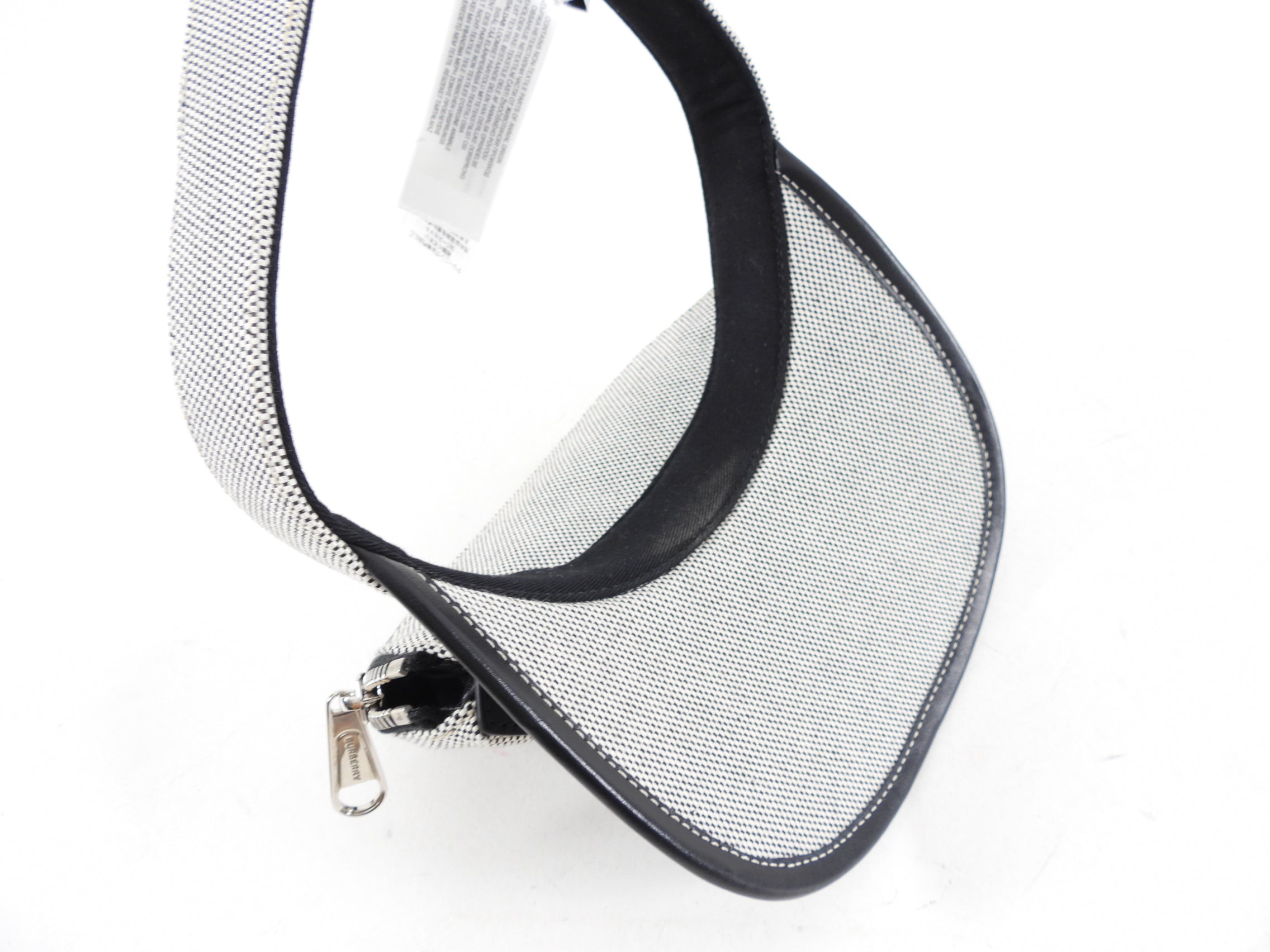 Burberry Canvas Visor Hat with Zip Pouch - Stylish Sun Protection for Outdoor Activities, Golf, Tennis & Beach