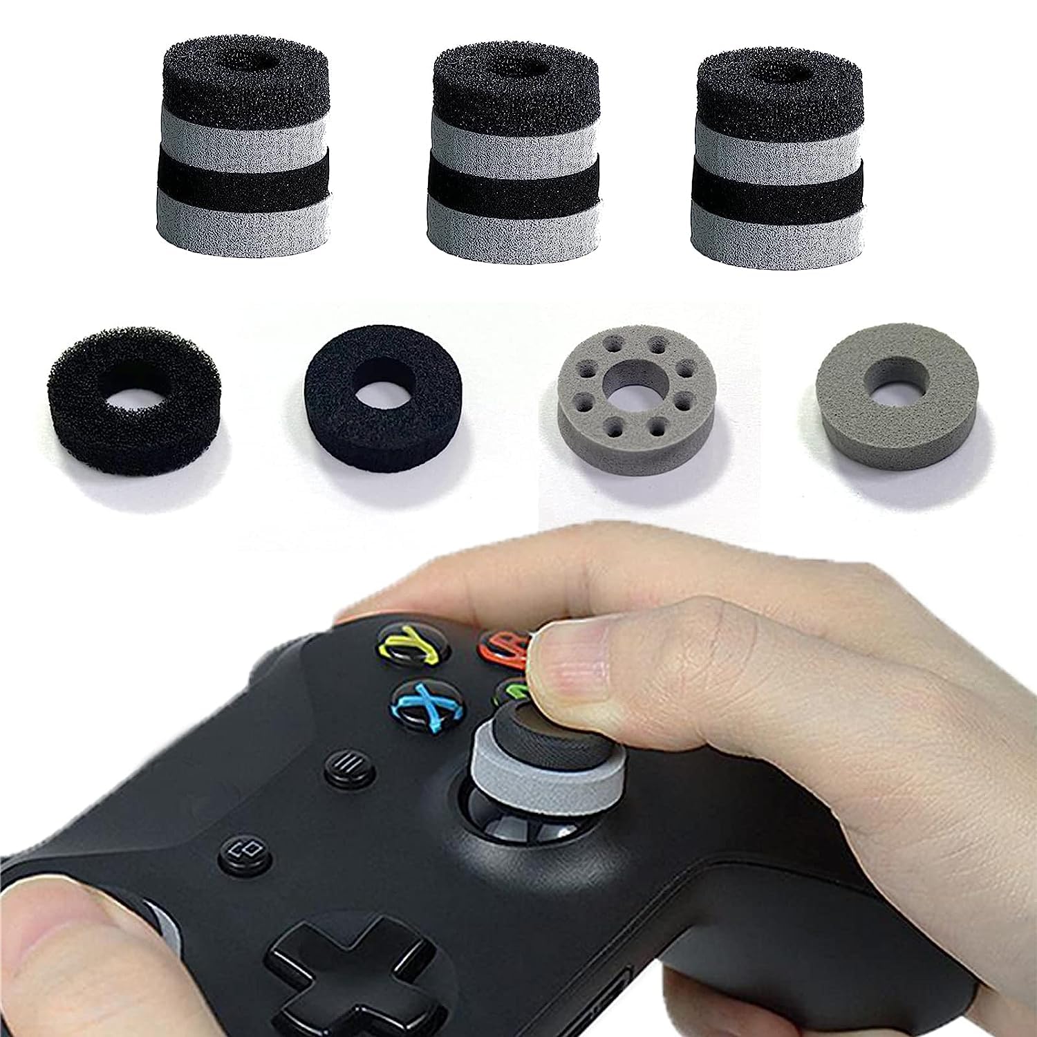 Precision Aim Assist Rings - 24PCS Motion Controller Target Rings for PS4, PS5, Xbox One, Xbox Series X, Switch & Switch Pro - 4 Adjustable Strengths for Enhanced Gaming Accuracy - Perfect for FPS, RPG & Competitive Gaming