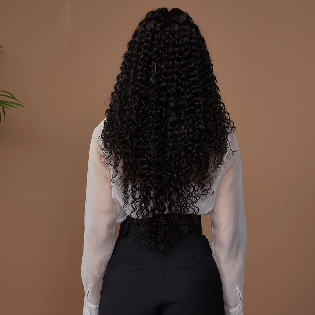 NOBLE STAR 30 Inch Long Curly Lace Front Wig - HD Lace with Baby Hair | 130% Density Synthetic Human Hair Wig for Women | Natural Black | Perfect for Cosplay, Daily Wear & Special Occasions