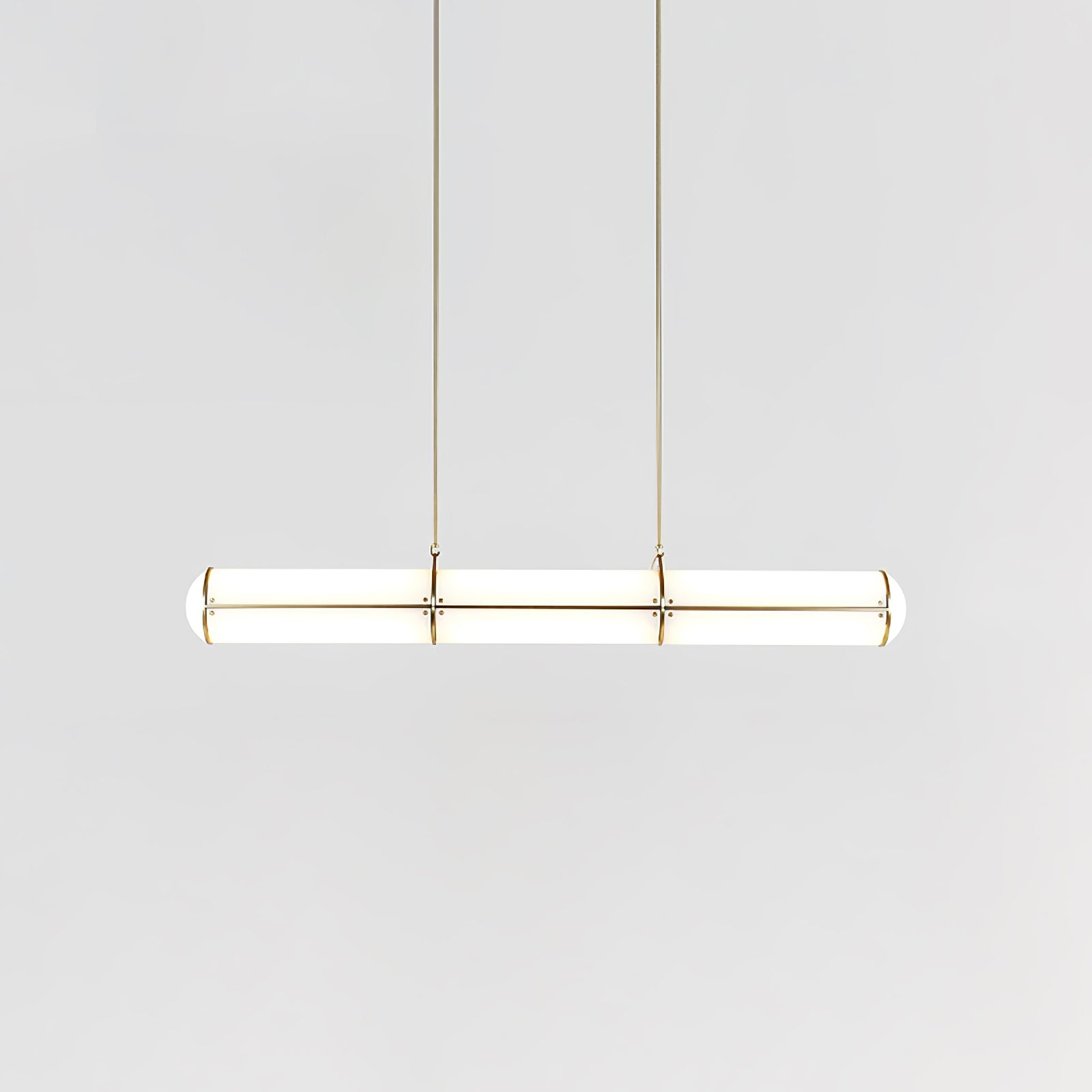 Modern Cylindrical Endless Pendant Light Fixture - Sleek Minimalist Hanging Lamp for Kitchen Island, Dining Room & Bedroom Decor