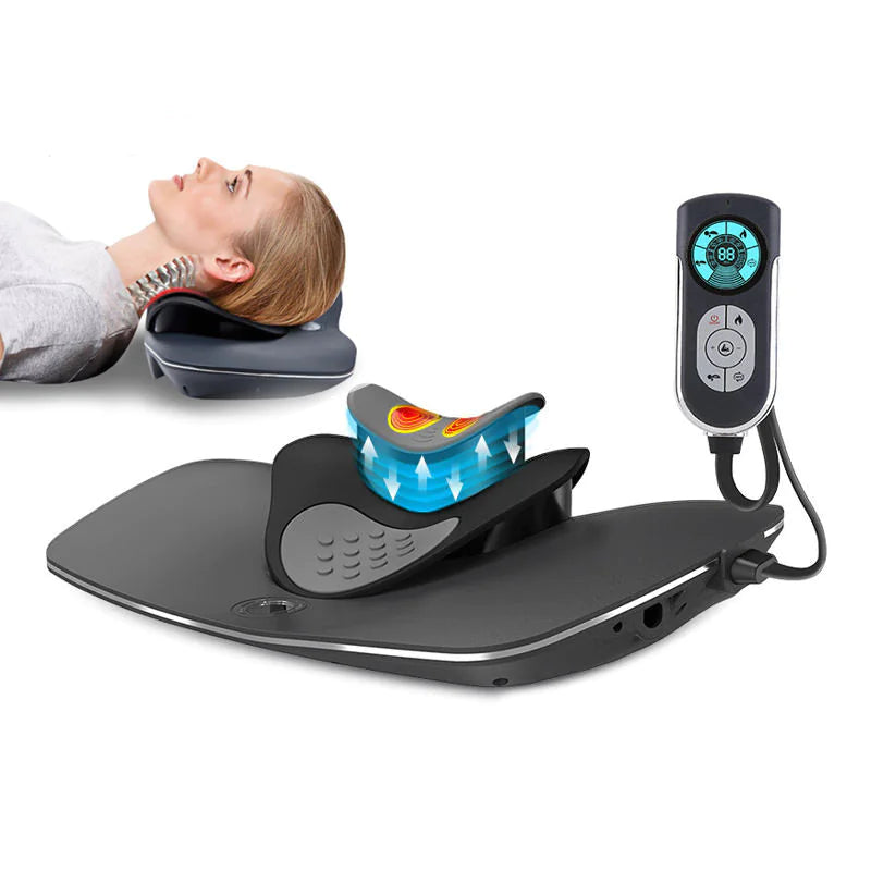 Relaxing Neck Massager with Heat & Vibration - Portable Pain Relief for Shoulder & Back - Perfect for Office, Travel & Home Use