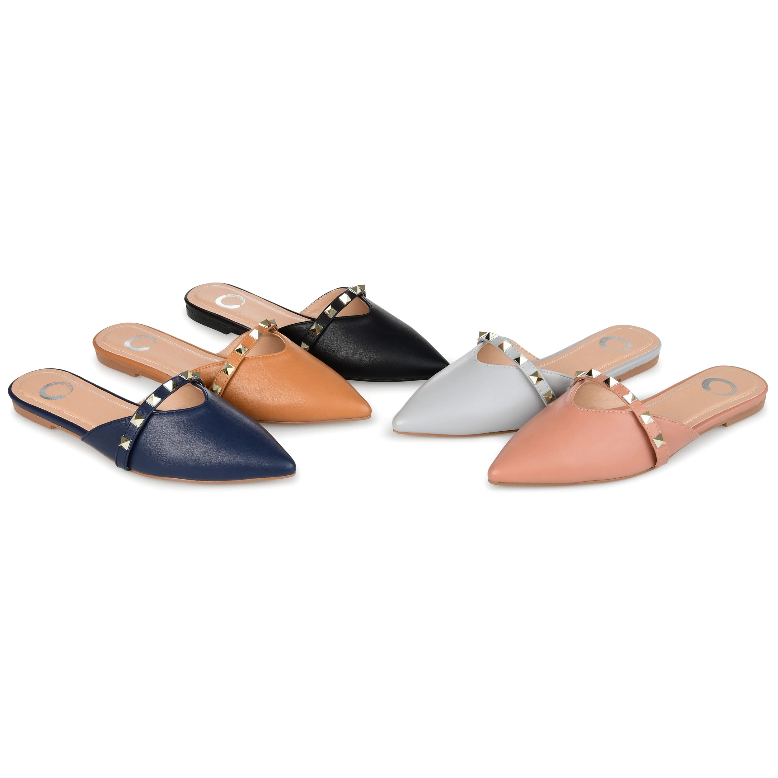 Journee Collection Women's Comfortable Ballet Flats - Lightweight Slip-On Shoes for Work, Travel & Everyday Wear