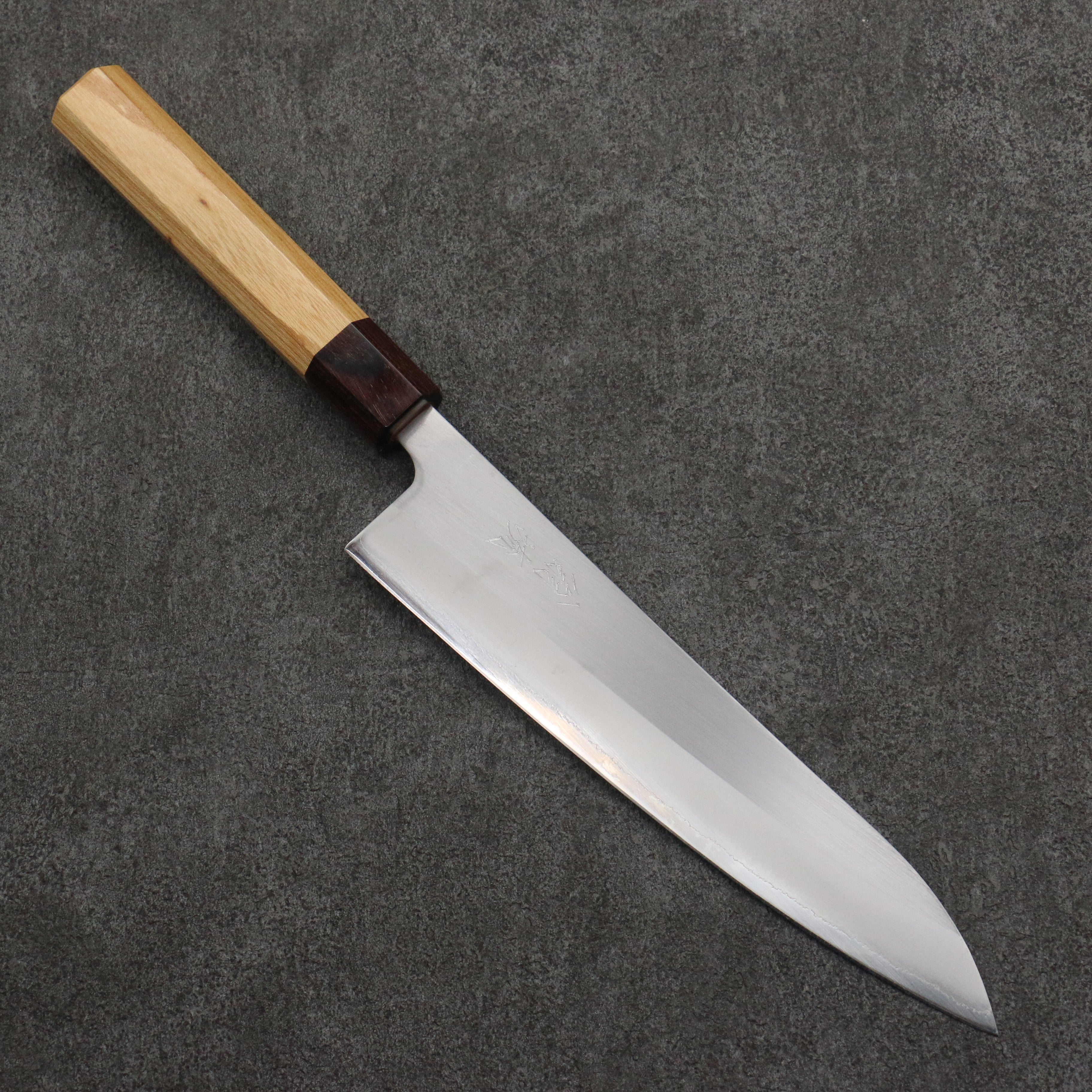 Premium OUL White Steel No.1 Gyuto Japanese Chef Knife 210mm with Keyaki (Japanese Elm) Handle - Perfect for Sushi, Meat Slicing & Professional Kitchen Use