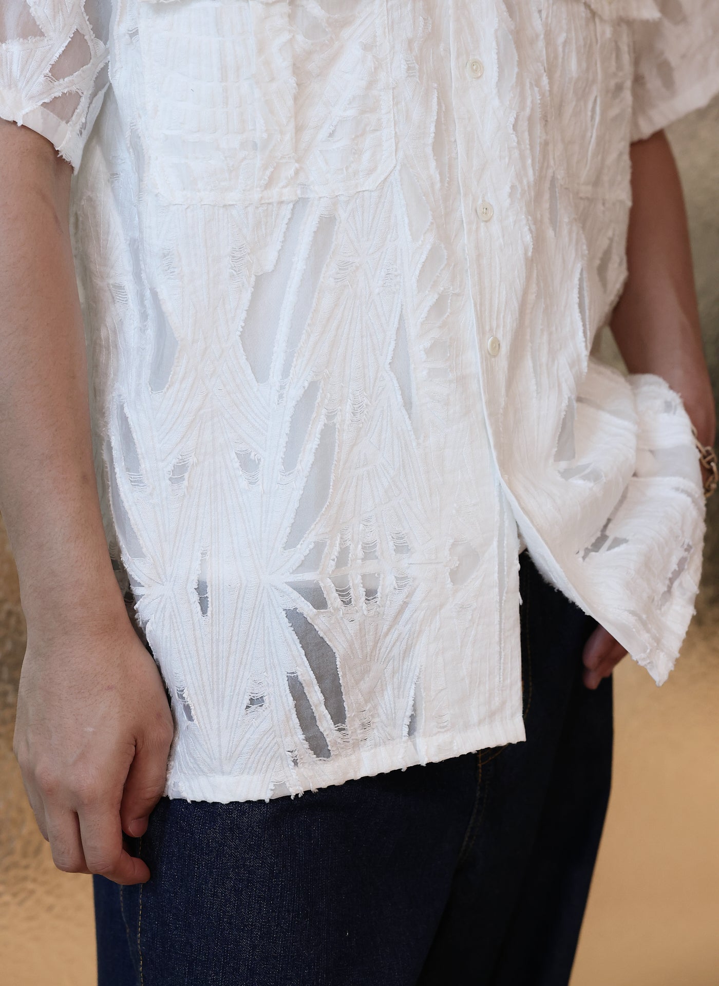 Stylish Jacquard Open Collar Short Sleeve Shirt for Men | Breathable Summer Casual Wear | Perfect for Office, Beach & Outdoor Activities