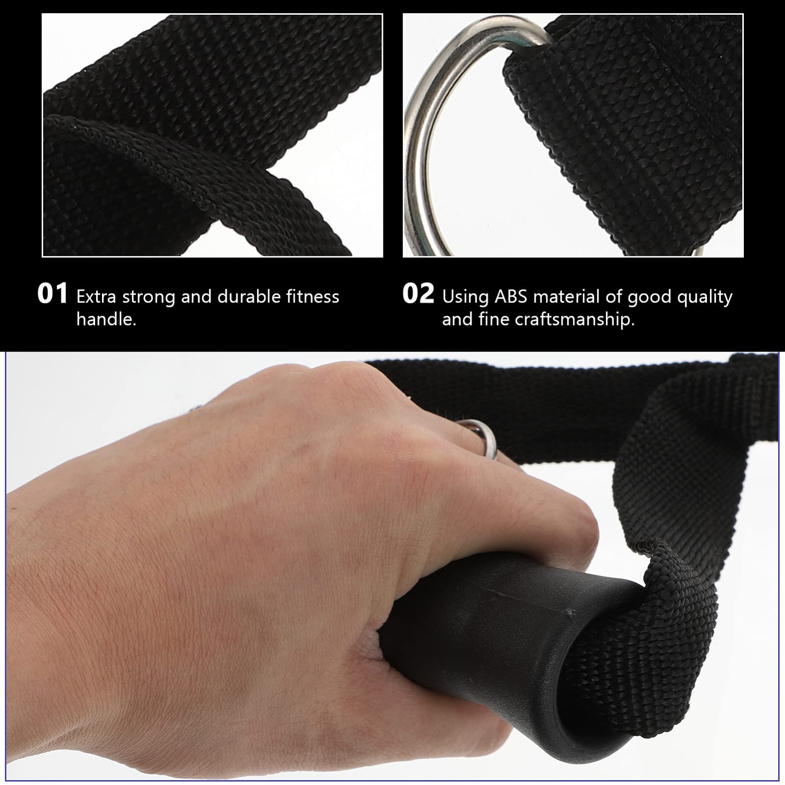 BESPORTBLE 1 Pair Heavy Duty Cable Machine Handles - Durable Workout Attachments for DIY Fitness Equipment, Gym Accessories & Resistance Band Training - Perfect for Home Gym, Strength Training & Functional Fitness Workouts