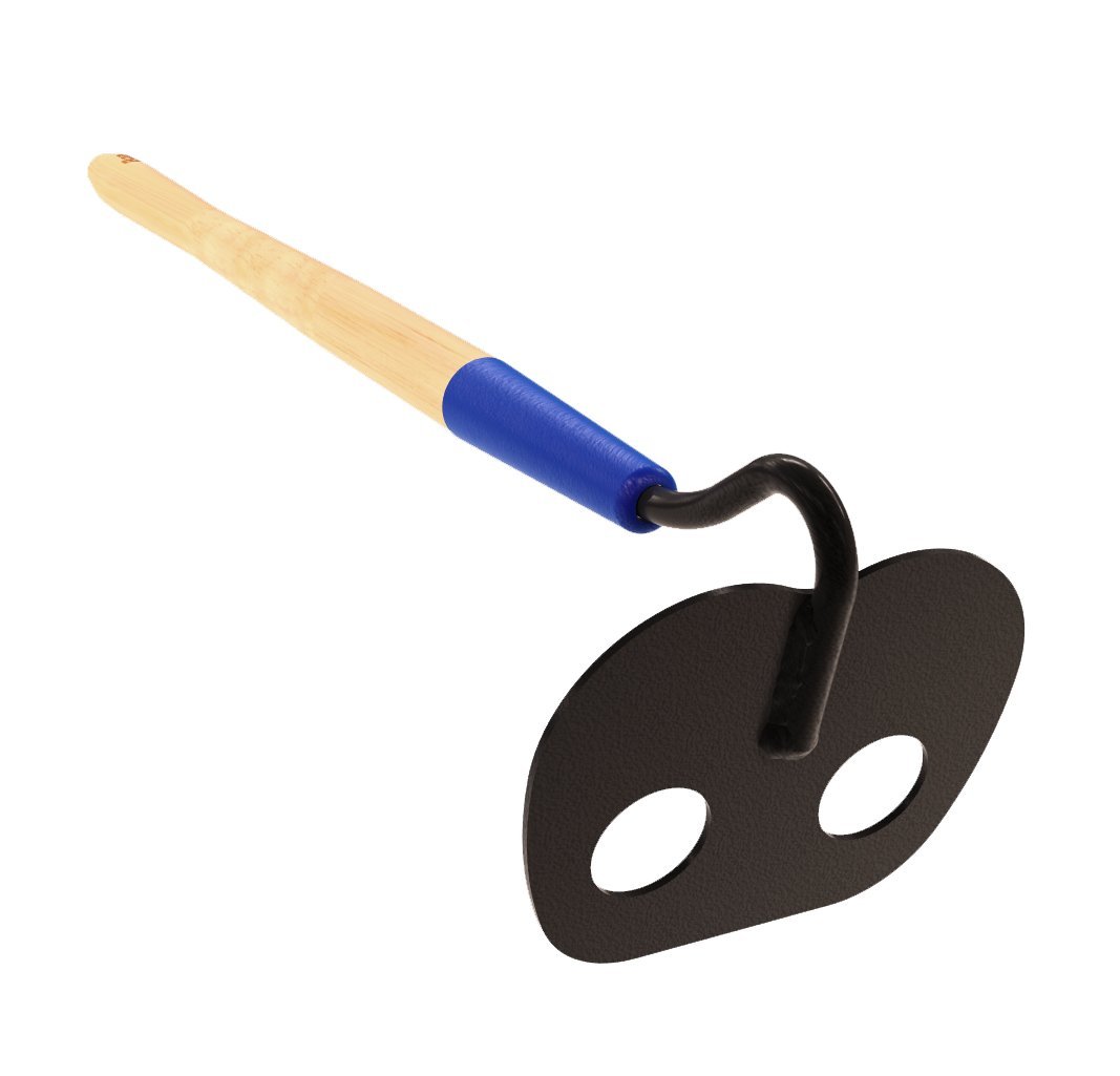 Bon Tool Short Handle Mortar Hoe - Durable Garden and Construction Trowel for Mixing Cement, Mortar, and Soil - Perfect for DIY Projects, Landscaping, and Masonry Work