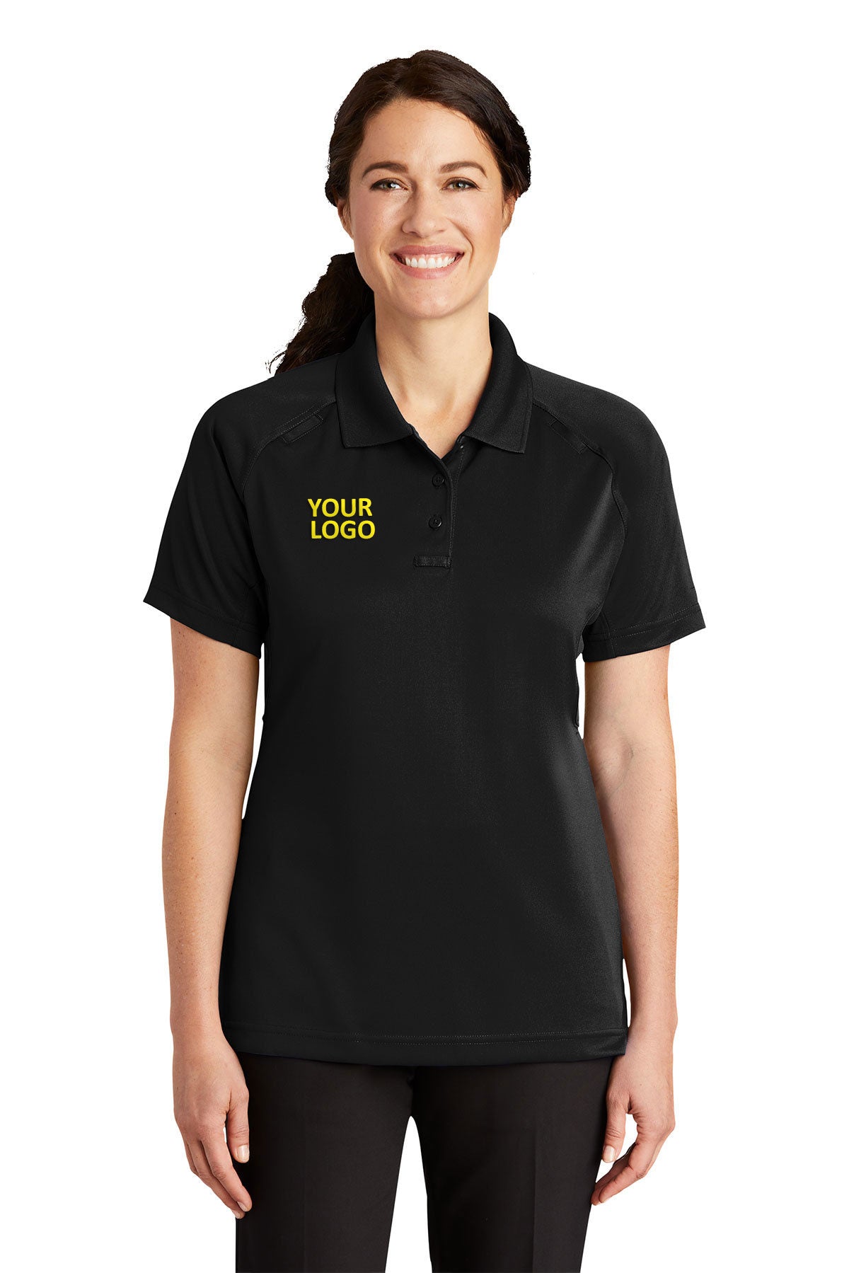 CornerStone Women's Tactical Polo Shirt - Black | Durable & Stylish for Outdoor, Work & Everyday Wear