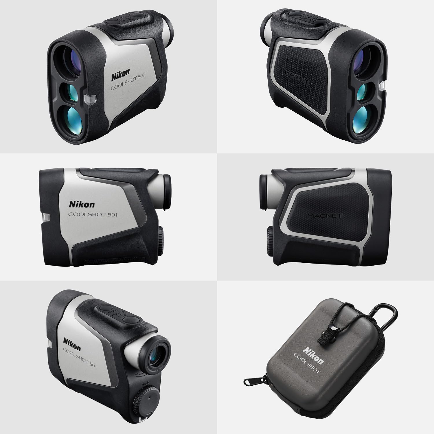 Nikon COOLSHOT 50i Golf Laser Rangefinder with Slope, Magnetic Mount & OLED Display | Tournament Legal Golf GPS Device | Perfect for Golfers, Hunters & Outdoor Enthusiasts