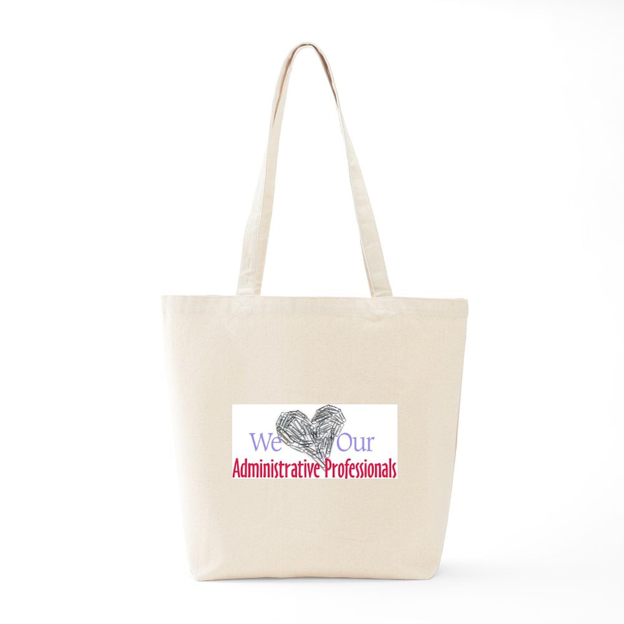 Administrative Professionals Day Tote Bag - Natural Canvas Reusable Shopping Bag for Office, Work & Gifts | Eco-Friendly Grocery Tote for Women