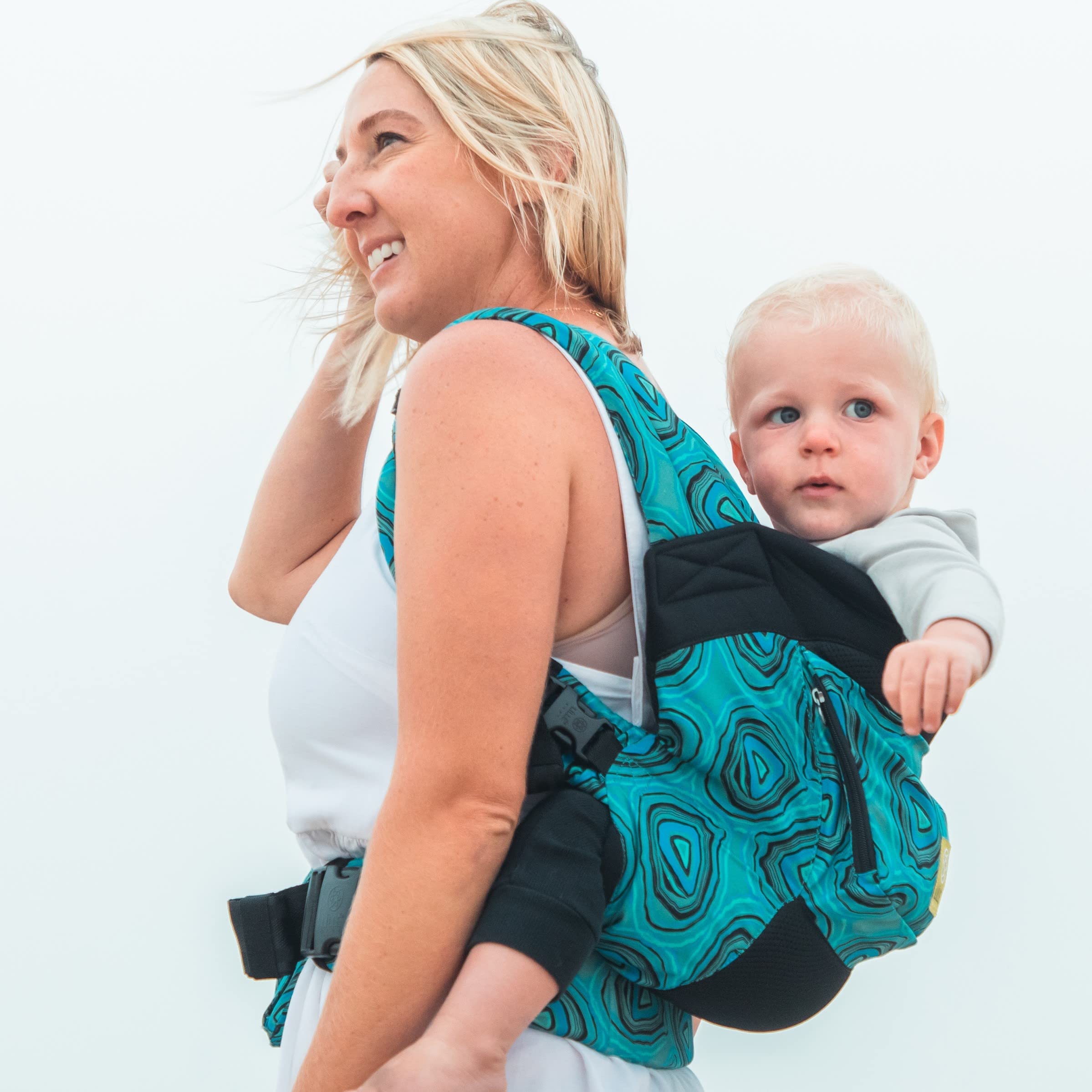 LÍLLÉbaby 3-in-1 Ergonomic Baby Carrier with Lumbar Support & Breathable Mesh - Toddler Carrier for Kids 25-60 lbs - Comfortable for Hiking, Travel, Shopping & Daily Use - Blue Agate - Perfect for Parents, Outdoor Adventures & Family Activities