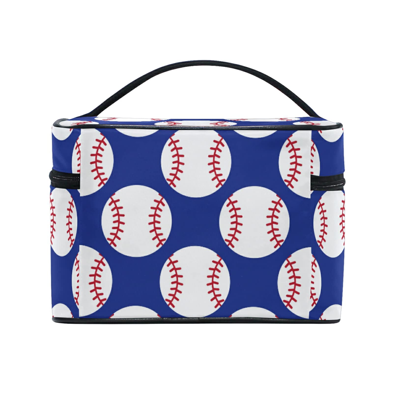 Art Sport Ball Baseball Makeup Bag for Women - Waterproof Cosmetic & Toiletry Travel Organizer - Perfect for Gym, Travel, and Daily Use