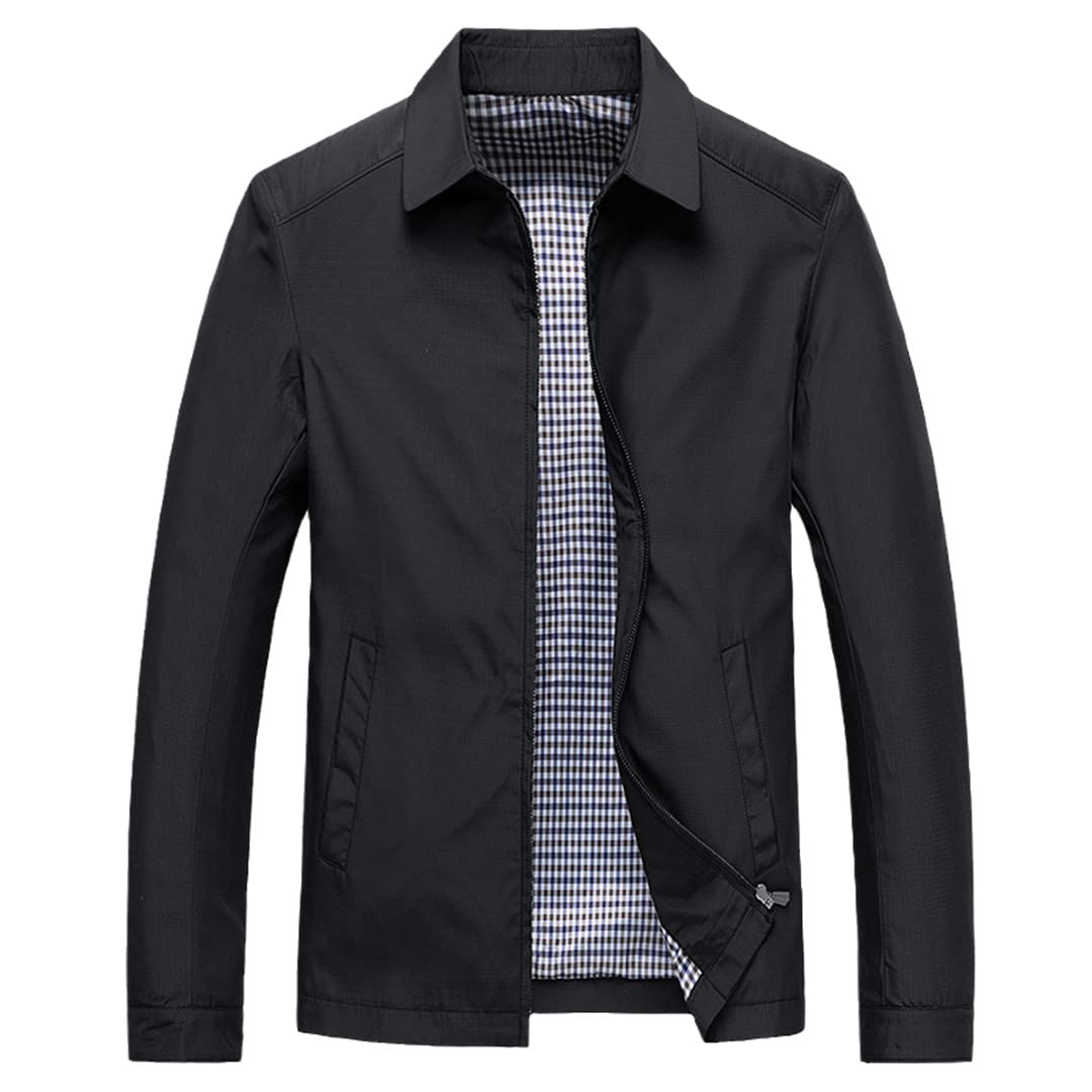 Men's Lightweight Zipper Jacket - Spring & Autumn Casual Sports Golf Wear - Perfect for Outdoor Activities, Golfing, and Everyday Fashion