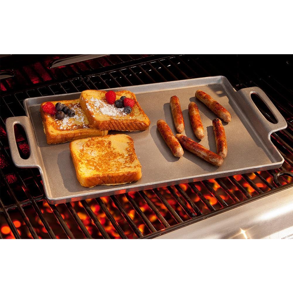Premium Non-Stick Gourmet Grillware Griddle with Ergonomic Handles - Perfect for BBQ, Pancakes & Indoor/Outdoor Cooking